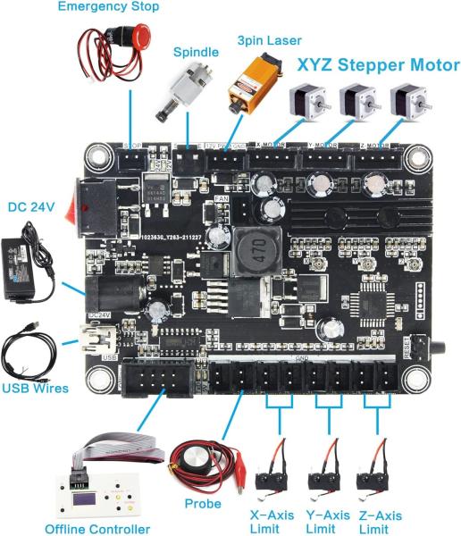 3018 CNC Router Machine GRBL for Plastic Acrylic PCB PVC Wood Carving Milling