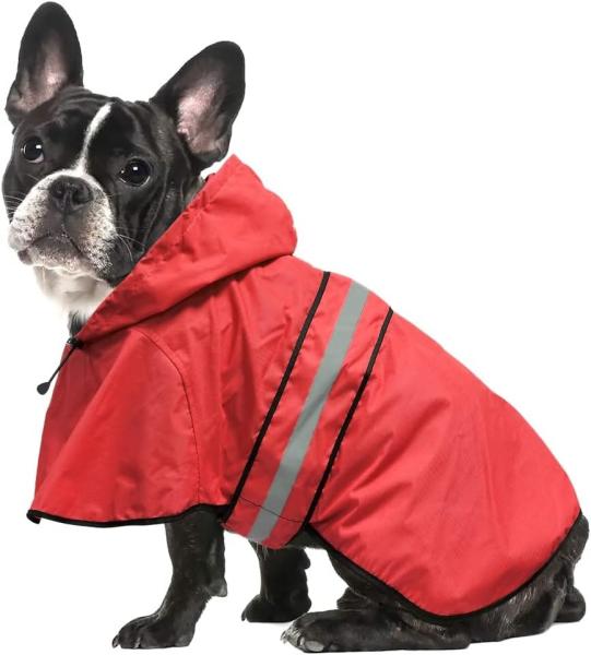 Reflective Dog Raincoat - Adjustable Waterproof Raincoat for Dogs, Lightweight Dog Hooded Slicker Rain Coat Poncho