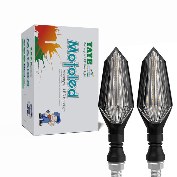 DC12V Motorcycle LED Flowing Water Blinker Tail Flasher IP67 Bendable Turn Signals Light