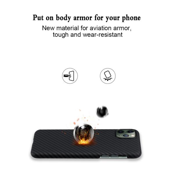 Штейновый случай телефона волокна Арамид для стиля Твилл иФоне 11 функции Про защитной