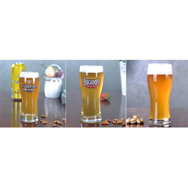 Custom Shaped Machine Made Weizen Beer Glass 12oz With Machine Hot Cut Rim