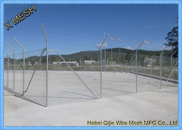 Hot Dipped Galvanized Chain Link Fence Slats / Panels Heavy Duty Sliding Gates 5 Foot