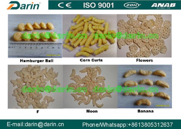 High yield Medium Capacity Corn Puff Snack Extruder Machine / Equipment