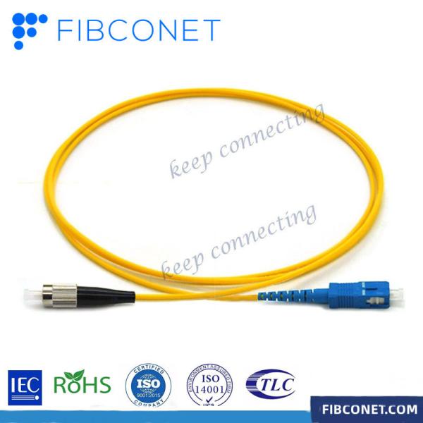 SC APC para SC APC Indoor FTTH G657A2 Simplex Fiber Optical Patch Cord com 1 condutor