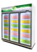 Eco Friendly Low E Glass Commercial Display Beverage Refrigerator For Bar Supermarket