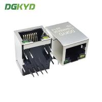 Conector rápido único 8P8C portuário RJ45 Jack Network Connector magnético dos ethernet de DGKYD111B485BA2A1D com diodo emissor de luz