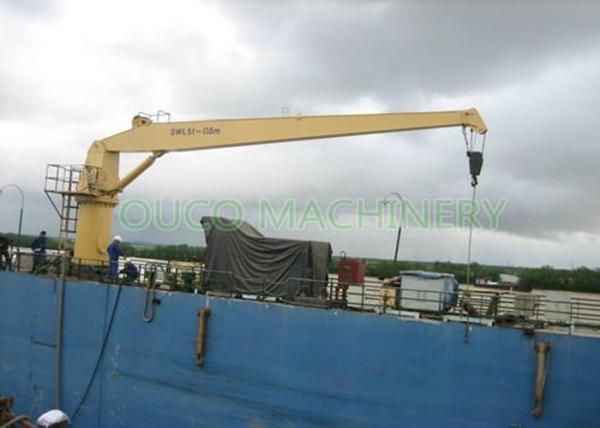 marine pedestal stiff boom crane with low power consumption for cargo unloading