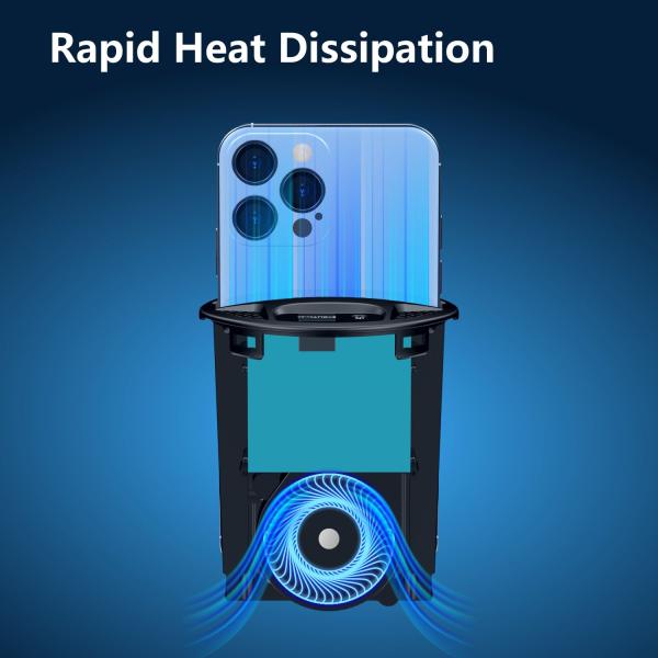 Black Color ABS Material Car Wireless Charger Charging Frequency 110-205KHz