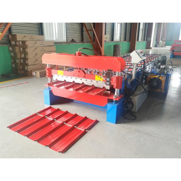 rollo de la chapa de Corraugated 5.5kw de la teja de la onda del trapezoide de 980m m que forma las máquinas