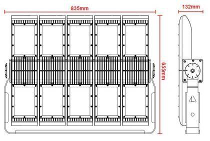 120LM / W 800W Waterproof Led Flood Lights , Led Outside Security Lights 2700K - 6500K