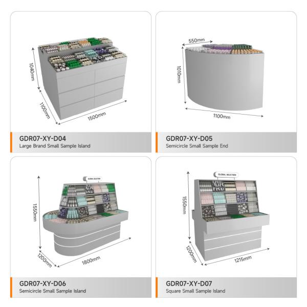 Retail Display Shelf Grey Wooden Sample Island For Customized Store Furniture And Cost-Effective Shop Table
