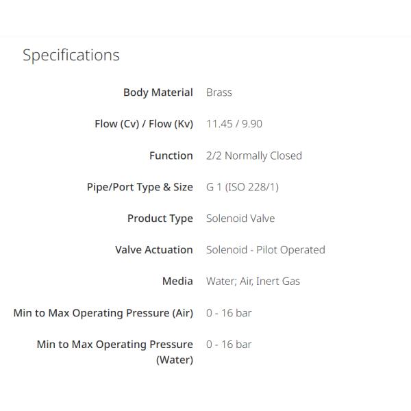ASCO SCE238D010 Brass Solenoid Valve 220VAC 2/2 Normally Closed