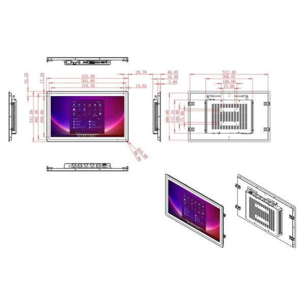 21.5-Inch High-Definition Windows Monitor for Digital Signage and Industrial Use