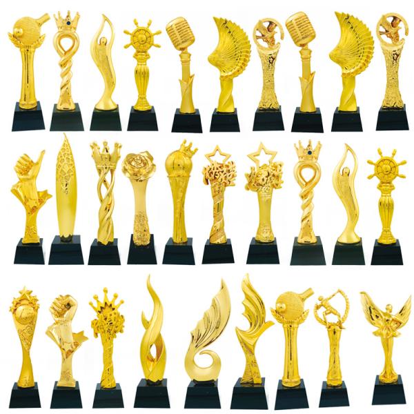 Golden Different Design Polyresin Sports Day Trophy Souvenir gifts