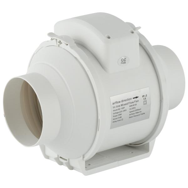 150mm 8 polegadas ventilador de conduta em linha 240V Ventilador de parede de ventilação de plástico AC