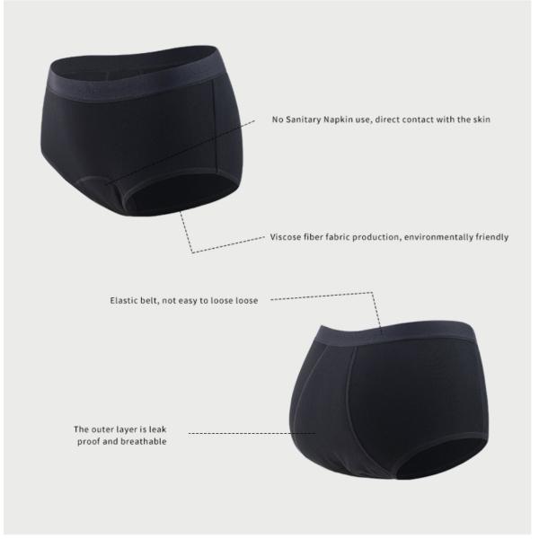 Sexy Maternity Period Panties Underwear 4 Layers Breathable Reusable Menstrual Panties