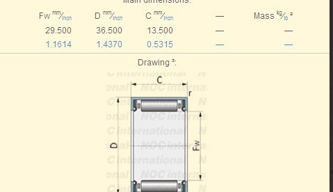 Motor Cars Needle Bearing 188068 F-1234592 29.5*36.5*13.5mm with Long Service Life