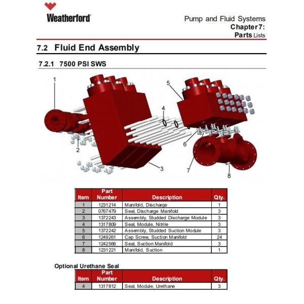 WEATHERFORD MP16 MUD PUMP; WEATHERFORD MP10 MUD PUMP; WEATHERFORD MP-8 MUD PUMP, F1600HL MUD PUMP; WEATHERFORD MP-5 MUD PUMP