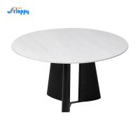 Diâmetro 1200 mm Mesa de jantar moderna redonda Design contemporâneo com base de ferro DT-1021