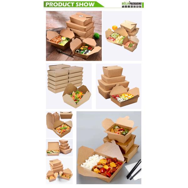 Wholesale Customized Size Eco-friendly Biodegradable Disposable Fast Food Sugarcane Bagasse Lunch Food Packaging Box