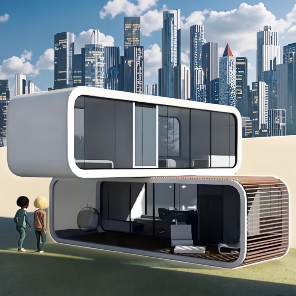 High Temperature Resistance Soundproof High-End Mobile Apple Pod Cabin Capsule Container House with Sandwich Panel for Hotel Use