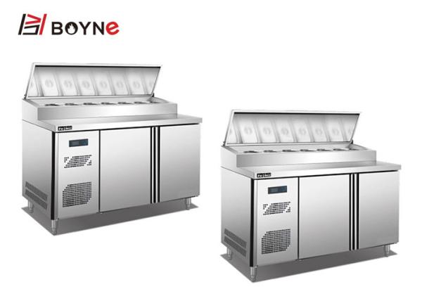 0.3m3 Salad Prep Table Refrigerator , 3 Pan Commercial Undercounter Refrigerator