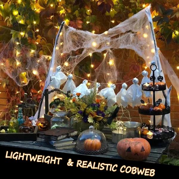 Polyester Spider Web Cotton Thread Haunted House Decoration for Halloween Party Props