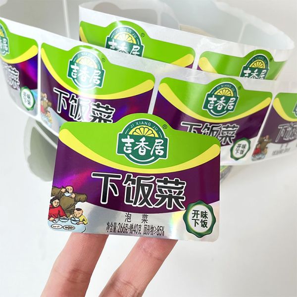 Factory Wholesale Customized Die Cut Transparent Packaging Labels Food Product Logo Printing Clear Vinyl Stickers Logo Custom