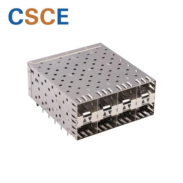 High Performance SFP Connector Fiber , 2 * 4 Port Female SFP Cable Connector