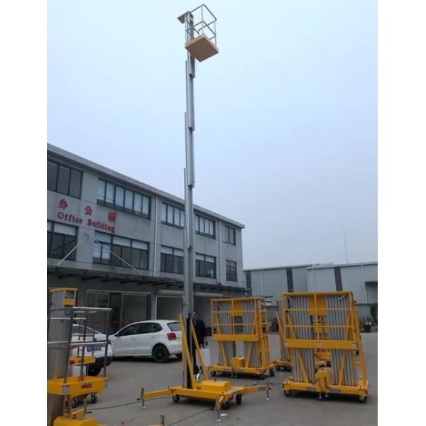 8m Single Mast Aerial Work Platform Aluminum Frame Hydraulic Lift Table