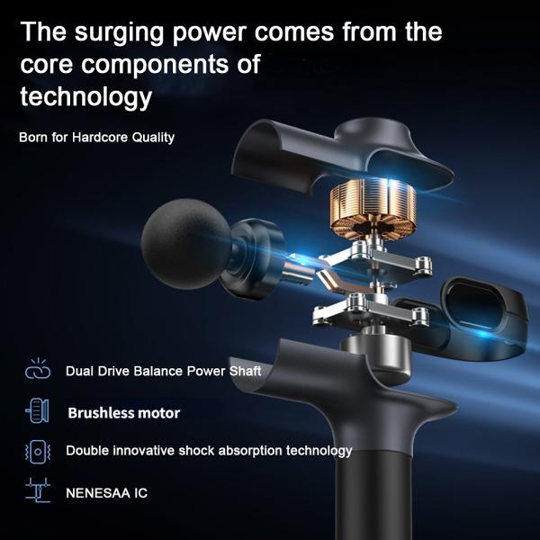 8 Heads Handheld Body Massager Gun Deep Tissue Full Body Percussion Massage Gun