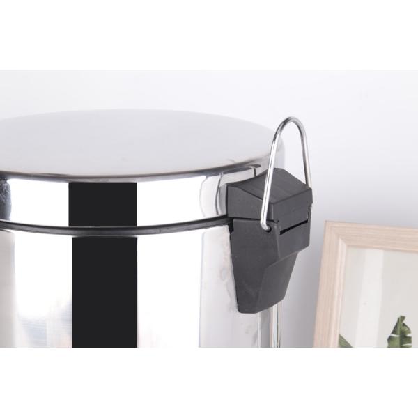 Household Kitchen Indoor Living Room Round Storage Bucket with Lid Stainless Steel Pedal Bucket