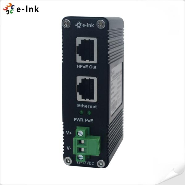 10 100 1000M産業PoEの注入器こんにちはPoE 60W DINの柵の台紙によって堅くされるギガビット