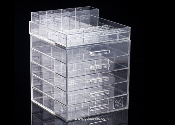 Detachable Top for Brush Display Classic 5 drawers Acrylic Cosmetic Makeup Organizer