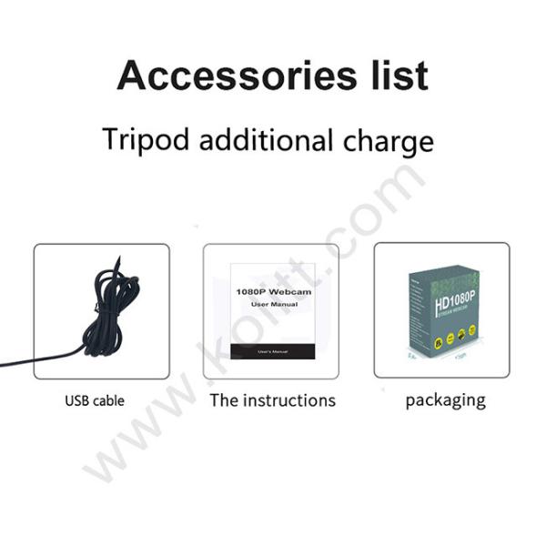 Home / Office Live Broadcast Cameras 1920 x 1080P Plug Play Webcam For Video Calling