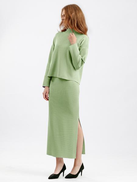 Free Size Ladies Top long sleeve and skirt sweater Knitted Casual Style Perfect for Everyday Wear