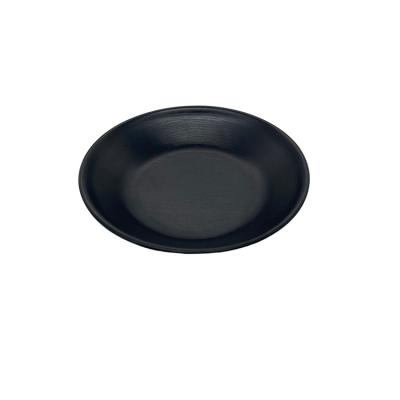 4'' Restaurant Melamine Sauce Dish Round Matte Black All Season