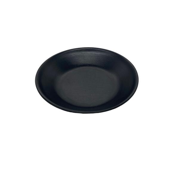 4'' Restaurant Melamine Sauce Dish Round Matte Black All Season