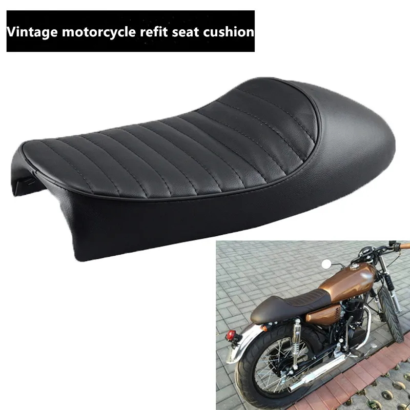 Motorcycle seat, custom retro hump seat, suitable for Yamaha SR400/500 XJ XS KZ, Honda CB200/350/500/750 and Suzuki GN.