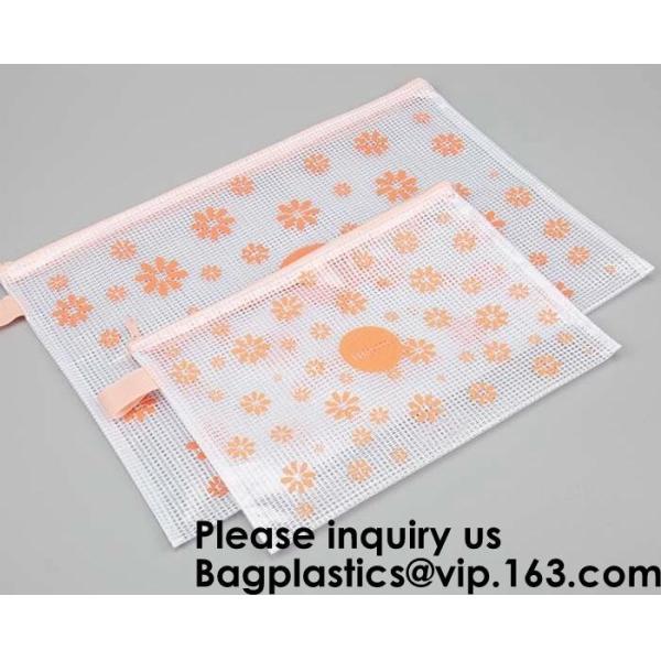 Mesh Bag/Zipper /Mesh Pouch/File,Promotional Plastic Mesh Clear File Bag With Zipper,Jewellery Gift Clear Mesh Pouch