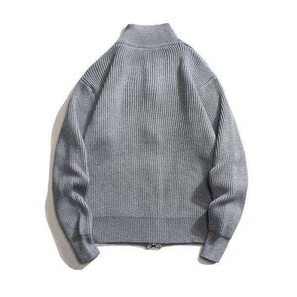 Zipper Cardigan Men's Turtleneck Knitted Sweater with 100% Polyester in Spring Season