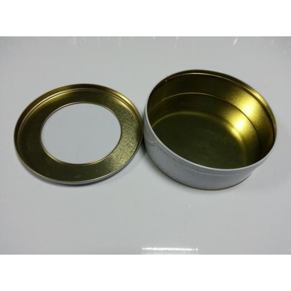 Promotional Round Tin Boxes Wholesale Cookie Gift Tins Clear Window Tin Case