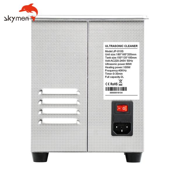 líquido de limpeza ultrassônico 80W do equipamento dental de 220v 2L com cesta