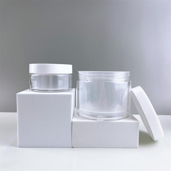 200ML 250ML Round Empty Plastic Cream Jar Cylinder PET Bottle With Screw
