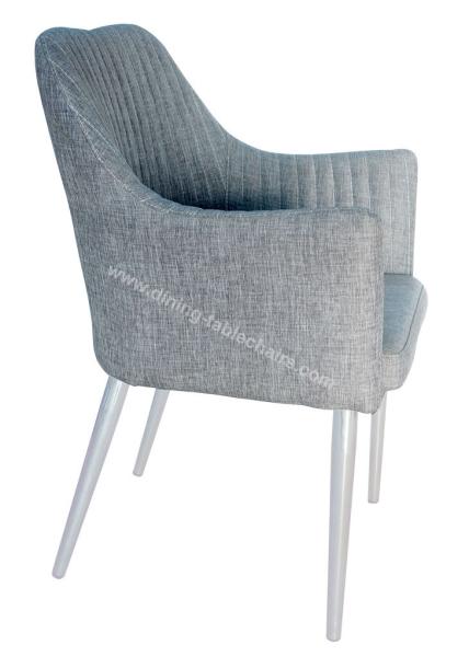 Elegant Fabric Upholstered Dining Chairs , Resilent Spong Unique Dining Chair
