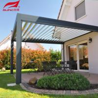 Pergola en aluminium motorisé étanche au vent avec télécommande intégrée à la maison intelligente