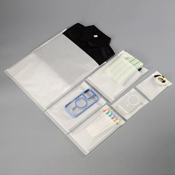 Eco Friendly Custom Semitransparent Glassine Logo Printed Bags For Gift , Clothes And T-Shirts
