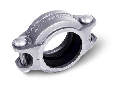 Flexible Grooved Pipe Coupling , 76M Stainless Steel Grooved Pipe Clamps