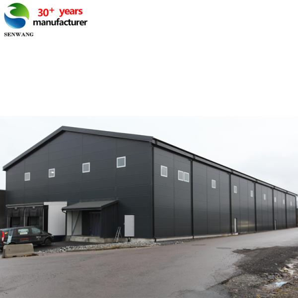 Entrepôt de structure en acier léger avec poutres H-section
