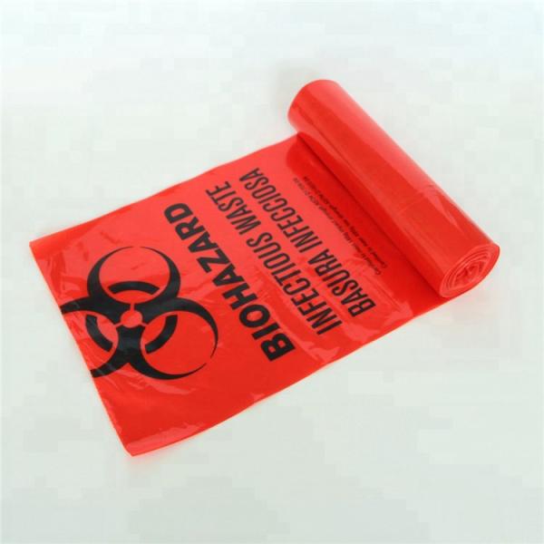 10-200mic infeccioso sacos de lixo de 33 galões, saco de plástico do Biohazard do LDPE